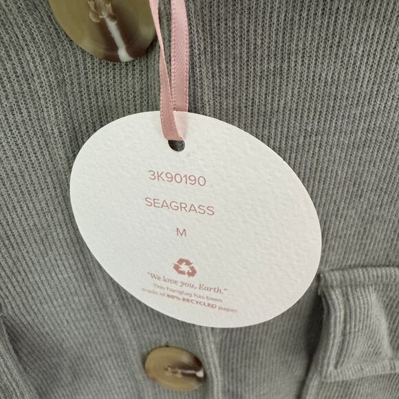 Hippie Rose Button Up Longsleeve Ribbed Shirt US Women's M - Picture 4 of 7